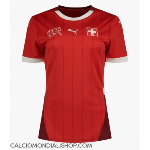 Maglie da calcio Svizzera Prima Maglia Femminile Europei 2024 Manica Corta